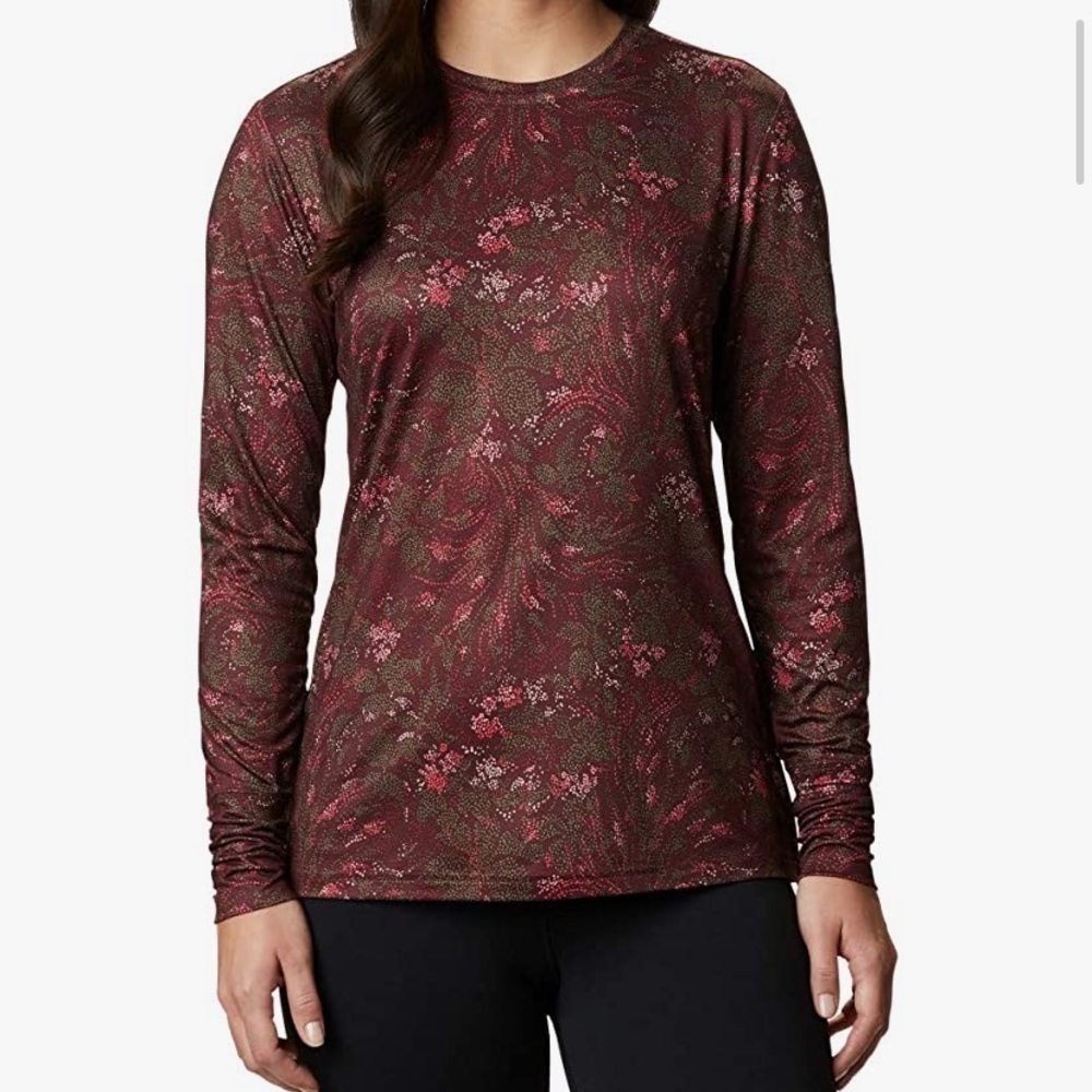 New Columbia Piney Ridge Printed Long Sleeve Knit fitted shirt active wear